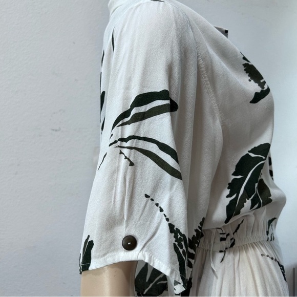 WARREN Z maxi button front leaf print dress size:14 - Picture 16 of 16